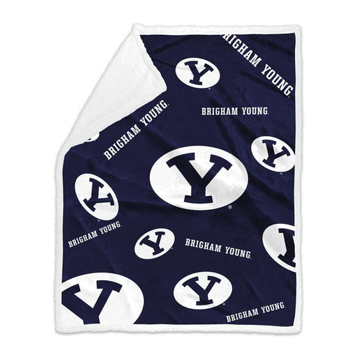 BYU Cougars Plush Sherpa Blanket  50X60 inches 116-24S-4