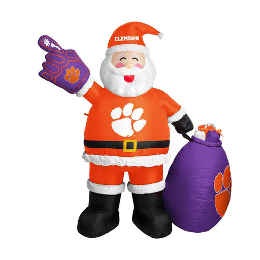 Clemson Tigers Inflatable Santa Claus 7 Ft Tall