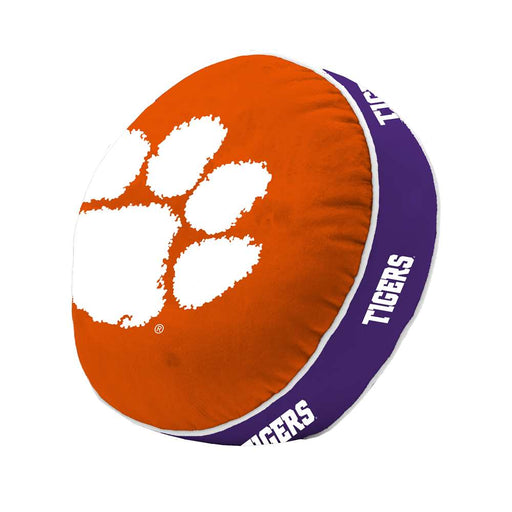 Clemson Tigers Round Puff Pillow