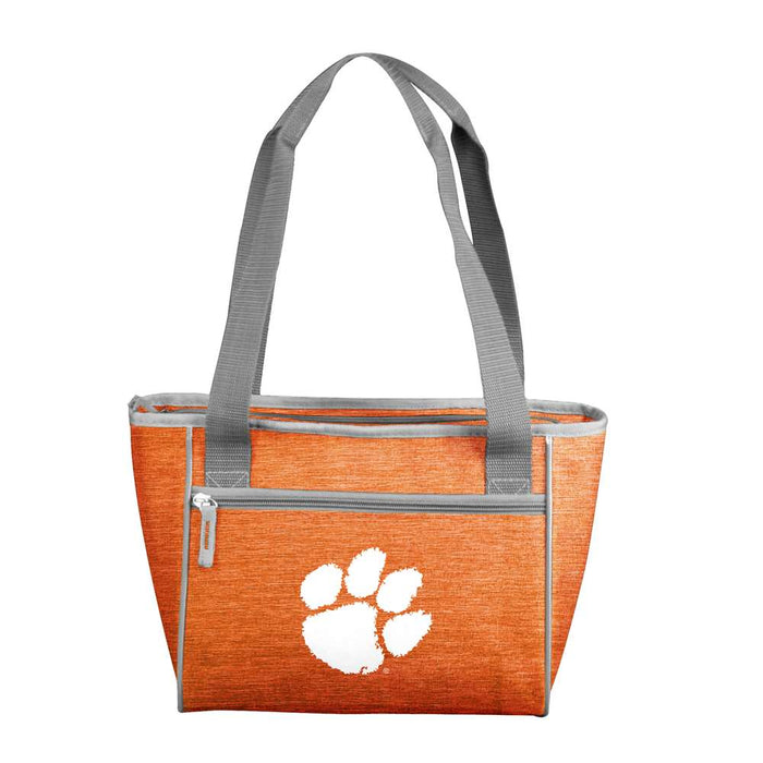 Clemson Tigers Crosshatch 16 Can Cooler Tote Bag