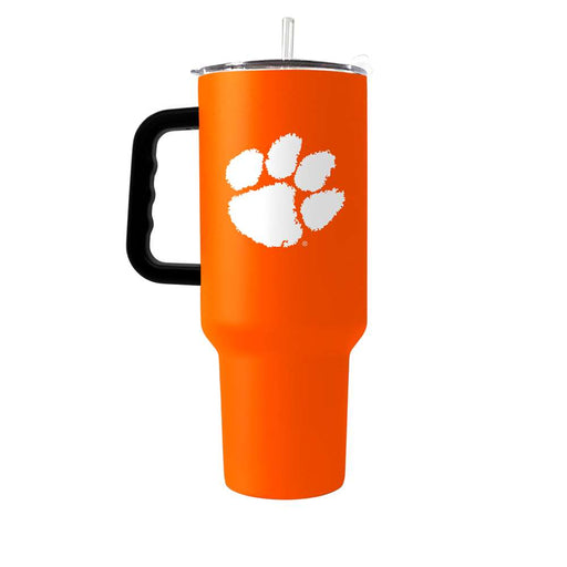 Clemson Tigers 40oz Powder Coat Tumbler with Handle