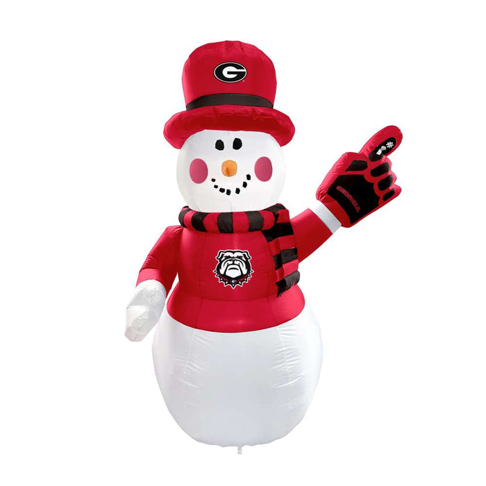 Georgia Bulldogs Inflatable Snowman 7 Ft Tall