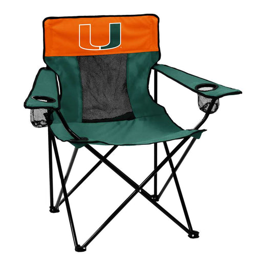 Miami Hurricanes Elite Folding Chair with Carry Bag