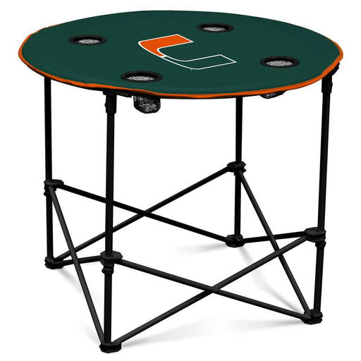 University of Miami HurricanesRound Folding Table with Carry Bag  99