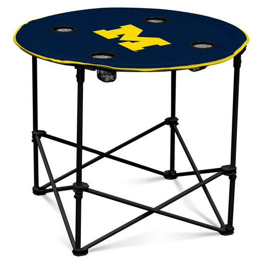 University of Michigan Wolverines Round Folding Table with Carry Bag  99