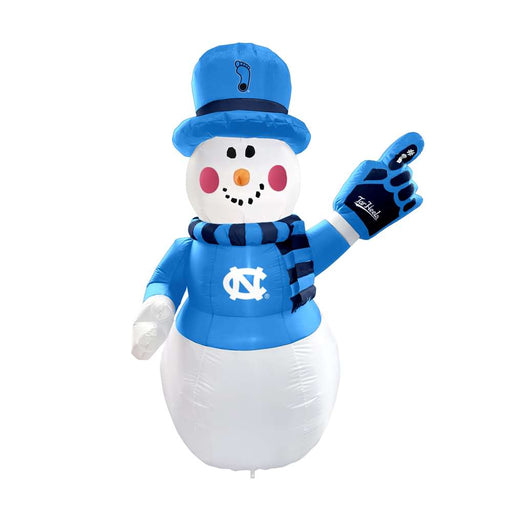 North Carolina Tar Heels 7ft Snowman Yard Inflatable