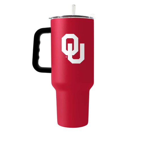 Oklahoma Sooners 40oz Powder Coat Tumbler with Handle