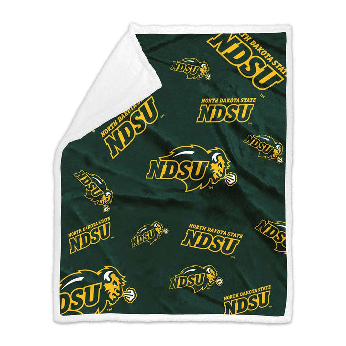 North Dakota State Bison Plush Sherpa Blanket  50X60 inches 318-24S-4