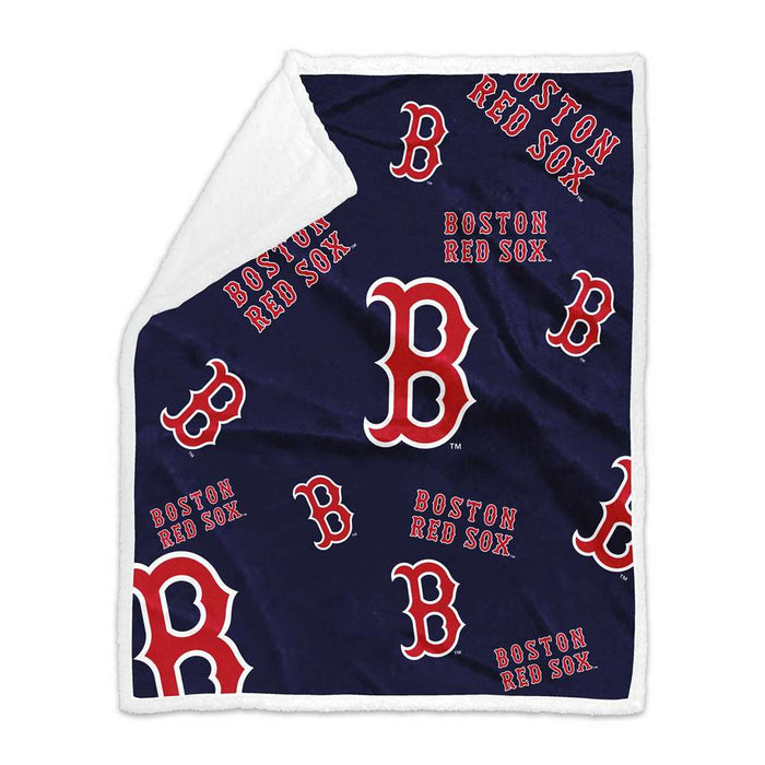 Boston Red Sox Plush Sherpa Blanket  50X60 inches 505-24S-4