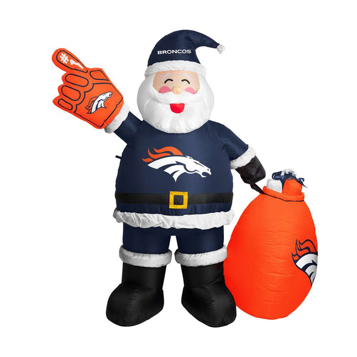 Denver Broncos Inflatable Santa 7 Ft Tall