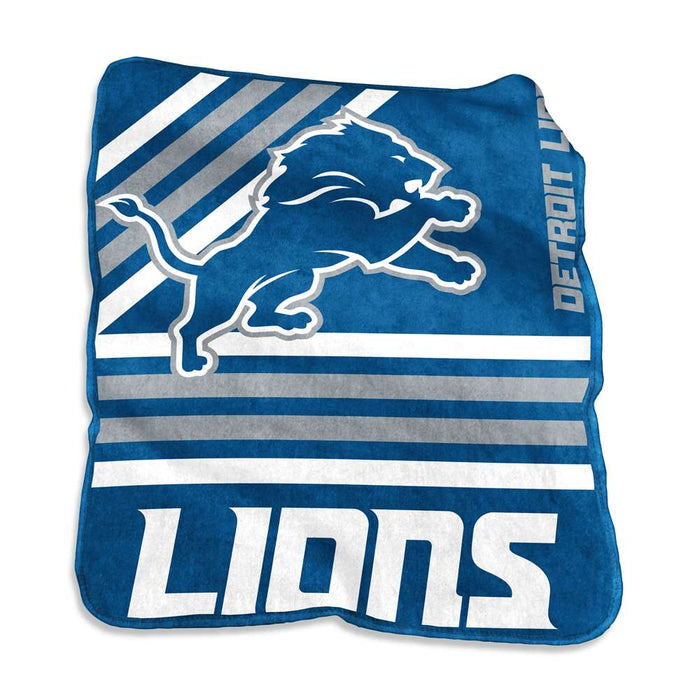 Detroit Lions Raschel Thorw Blanket  0