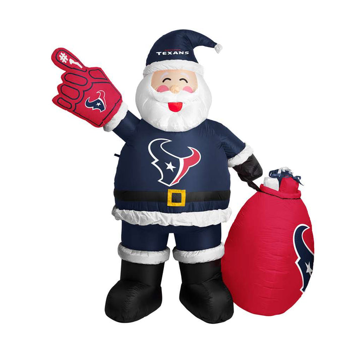 Houston Texans Inflatable Santa 7 Ft Tall