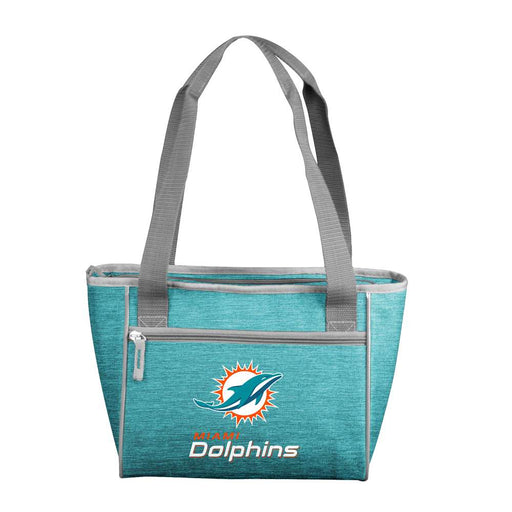 Miami Dolphins Crosshatch 16 Can Cooler Tote Bag