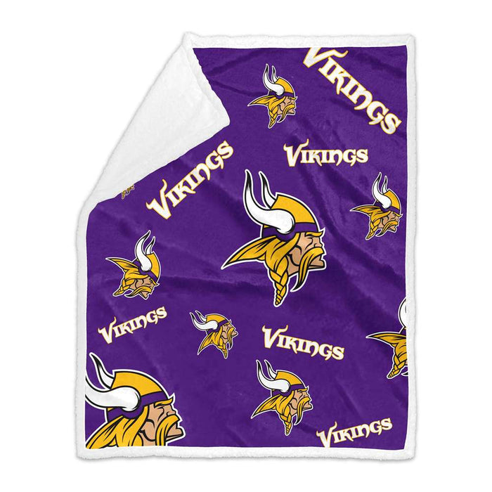 Minnesota Vikings Plush Sherpa Blanket  50X60 inches 618-24S-4