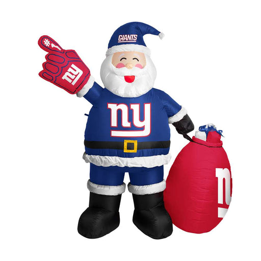 New York Giants Inflatable Santa 7 Ft Tall