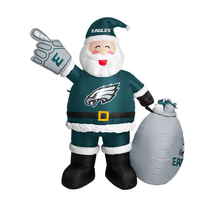 Philadelphia Eagles Inflatable Santa 7 Ft Tall