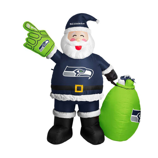 Seattle Seahawks Inflatable Santa 7 Ft Tall