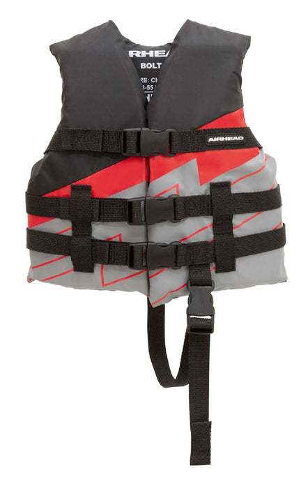 Airhead Bolt Gen Boating Life Vest Gray/Red Child