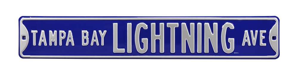 Tampa Bay Lightning Steel Street Sign-TAMPA BAY LIGHTNING AVE  19