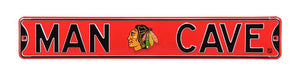 Chicago Blackhawks Steel Street Sign with Logo-MAN CAVE  24