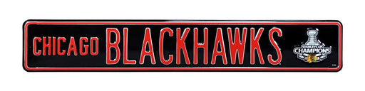 Chicago Blackhawks Steel Street Sign with Logo-2010 SC Champions  12