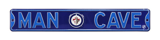 Winnipeg Jets Steel Street Sign with Logo-MAN CAVE  30