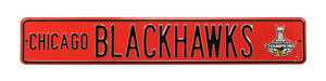 Chicago Blackhawks Steel Street Sign with Logo-2013 SC Champions  32