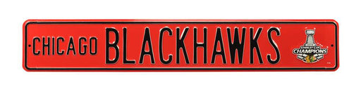 Chicago Blackhawks Steel Street Sign with Logo-2013 SC Champions  32