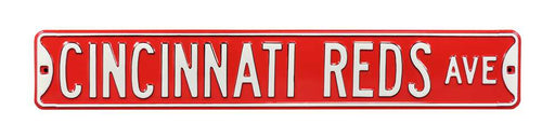 Cincinnati Reds Steel Street Sign-CINCINNATI REDS AVE  14