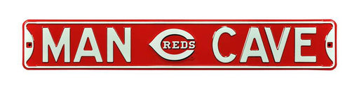 Cincinnati Reds Steel Street Sign with Logo-MAN CAVE  78