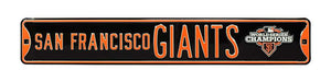 San Francisco Giants Steel Street Sign with Logo-WS 2012 Champions  23