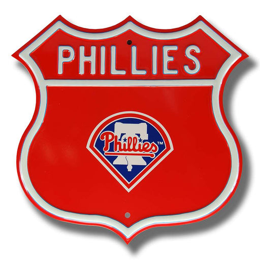 Philadelphia Phillies Steel Route Sign-Primary Logo  31