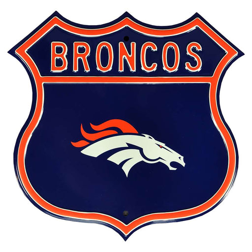 Denver Broncos Steel Route Sign  51