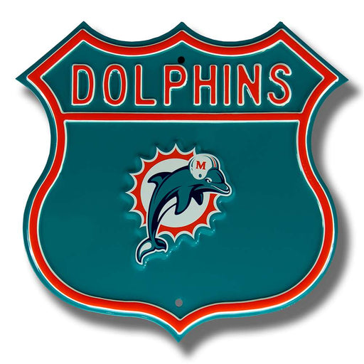 Miami Dolphins Steel Route Sign- Throwback Logo  71