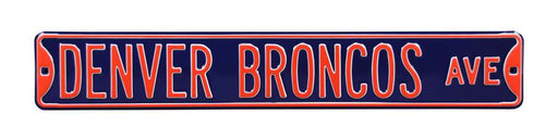 Denver Broncos Steel Street Sign-DENVER BRONCOS AVE  54