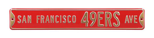 San Francisco 49ers Steel Street Sign-SAN FRANCISCO 49ERS AVE  37