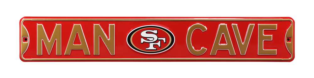 San Francisco 49ers Steel Street Sign with Logo-MAN CAVE  82