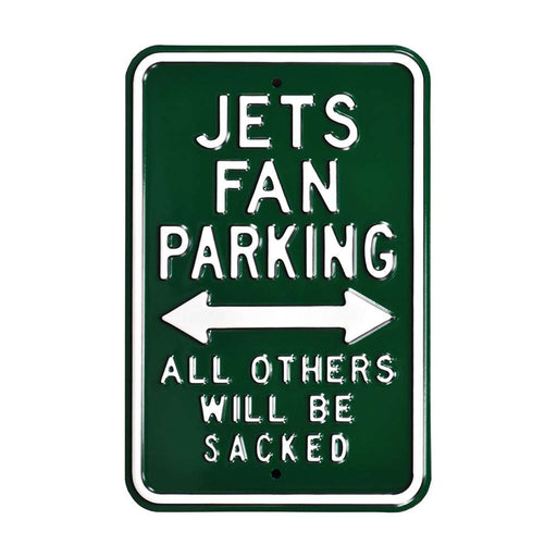 New York Jets Steel Parking Sign-ALL OTHERS WILL BE SACKED  10