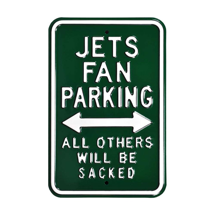 New York Jets Steel Parking Sign-ALL OTHERS WILL BE SACKED  10