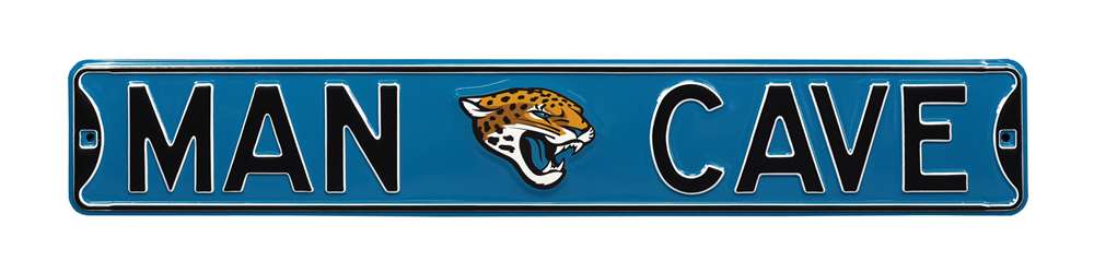 Jacksonville Jaguars Steel Street Sign with Logo-MAN CAVE  26