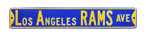 Los Angeles Rams Steel Street Sign-LOS ANGELES RAMS AVE (Royal/Gold)  43