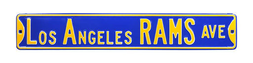 Los Angeles Rams Steel Street Sign-LOS ANGELES RAMS AVE (Royal/Gold)  43