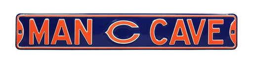 Chicago Bears Steel Street Sign with Logo-MAN CAVE "C" Logo  342