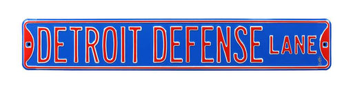 Detroit Pistons Steel Street Sign-DETROIT DEFENSE LANE  9