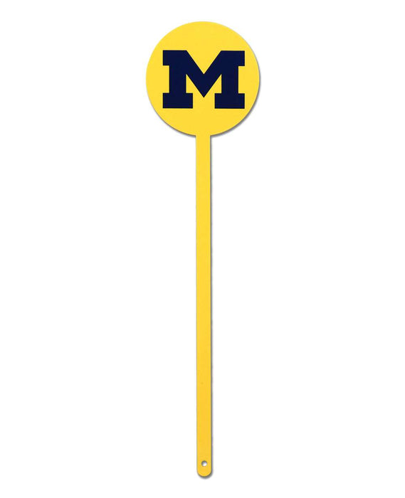 Michigan Wolverines Laser Cut Steel Garden Stake-Yellow  7