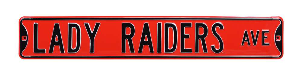 Texas Tech Red Raiders Steel Street Sign-LADY RAIDERS AVE  30