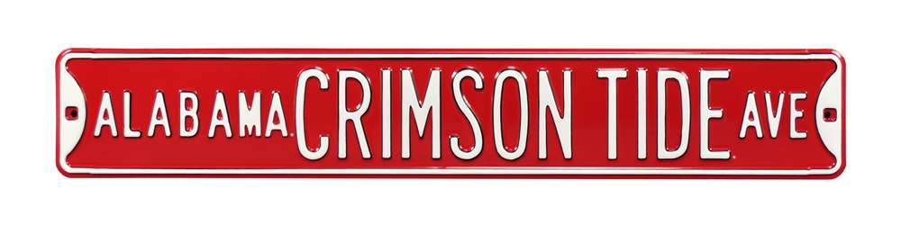 Alabama Crimson Tide Steel Street Sign-CRIMSON TIDE AVE  115