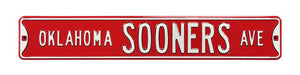 Oklahoma Sooners Steel Street Sign-OKLAHOMA SOONERS AVE  15