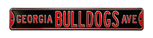 Georgia Bulldogs Steel Street Sign-GEORGIA BULLDOGS AVE on  Black  67