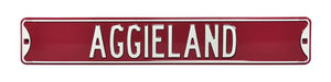 Texas A&M Aggies Steel Street Sign-AGGIELAND Texas A&M  65